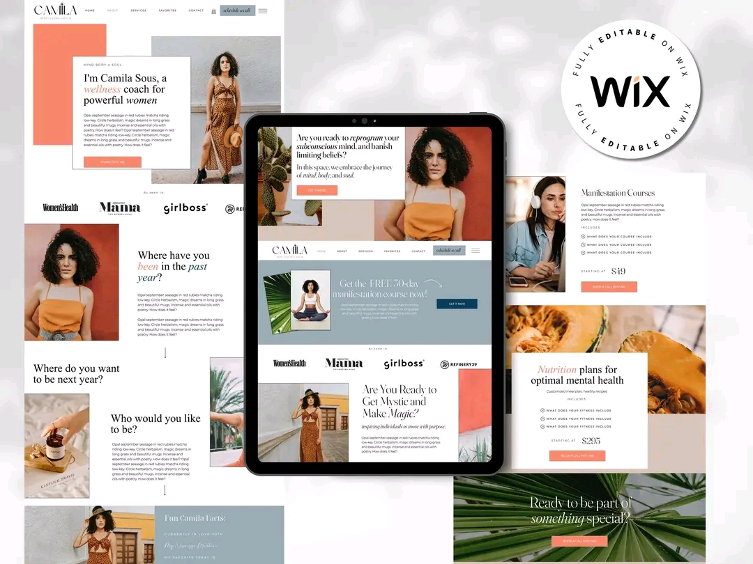 Camila — Wellness Coach — Wellness · Editorial Branding by Novacore Digital