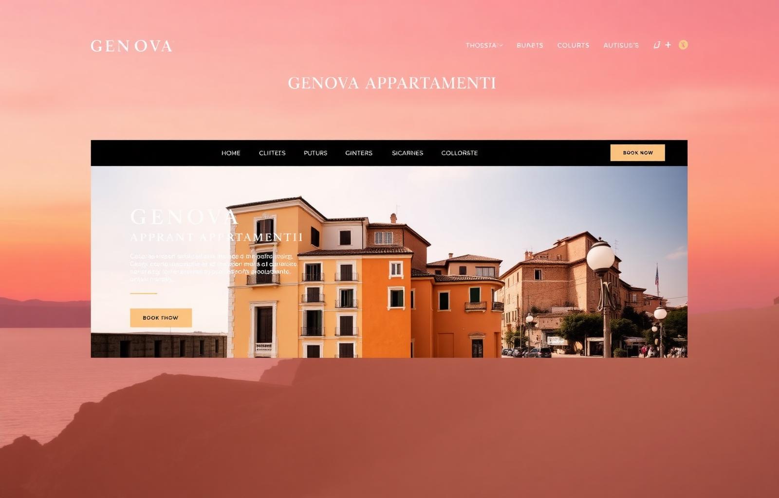 Genova Appartamenti — Hospitality · Direct Booking website redesign by Novacore Digital