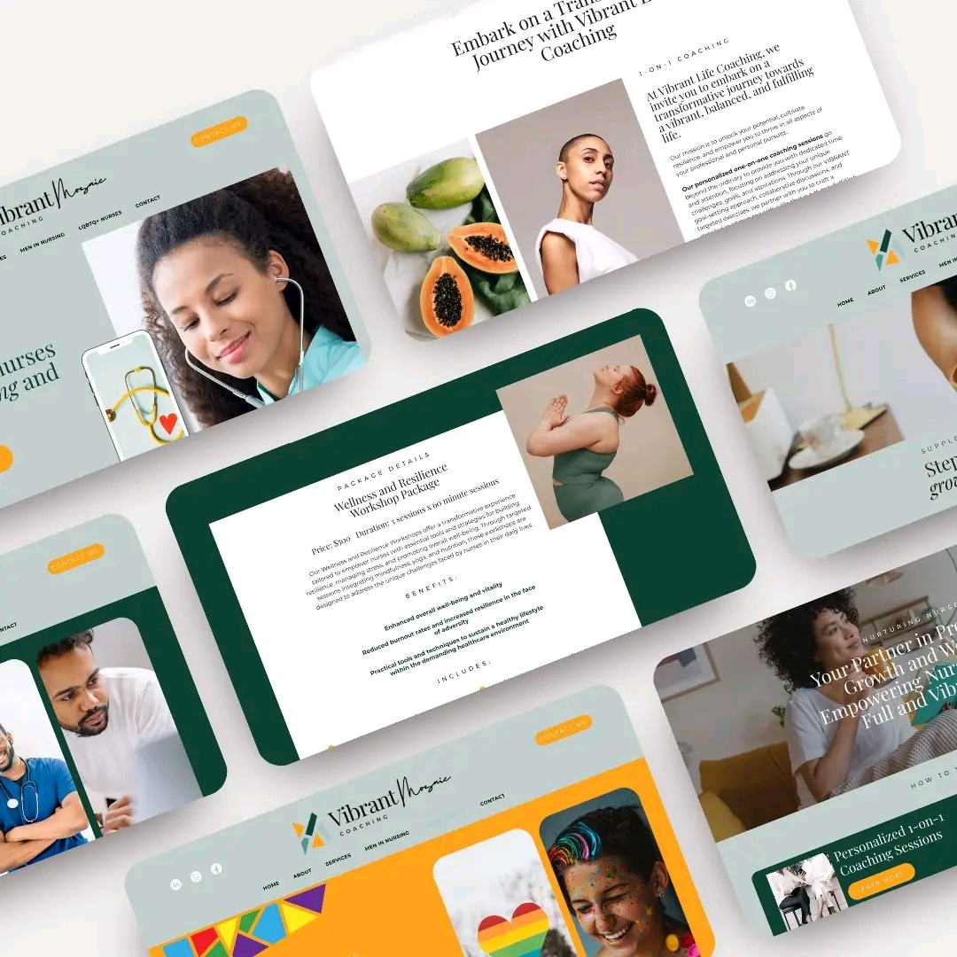 Vibrant Mosaic — Brand Collage — Nurse Coaching · Showcase by Novacore Digital