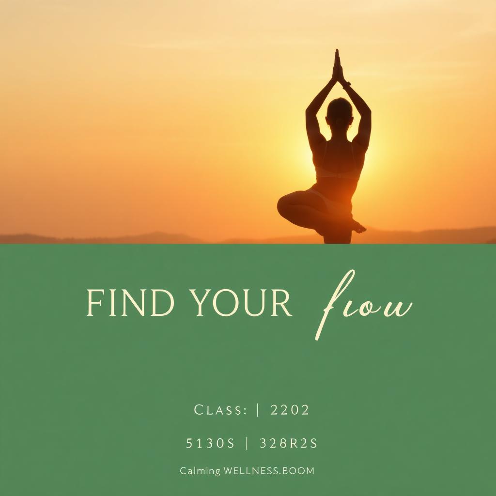 Yoga & Wellness social media creative example